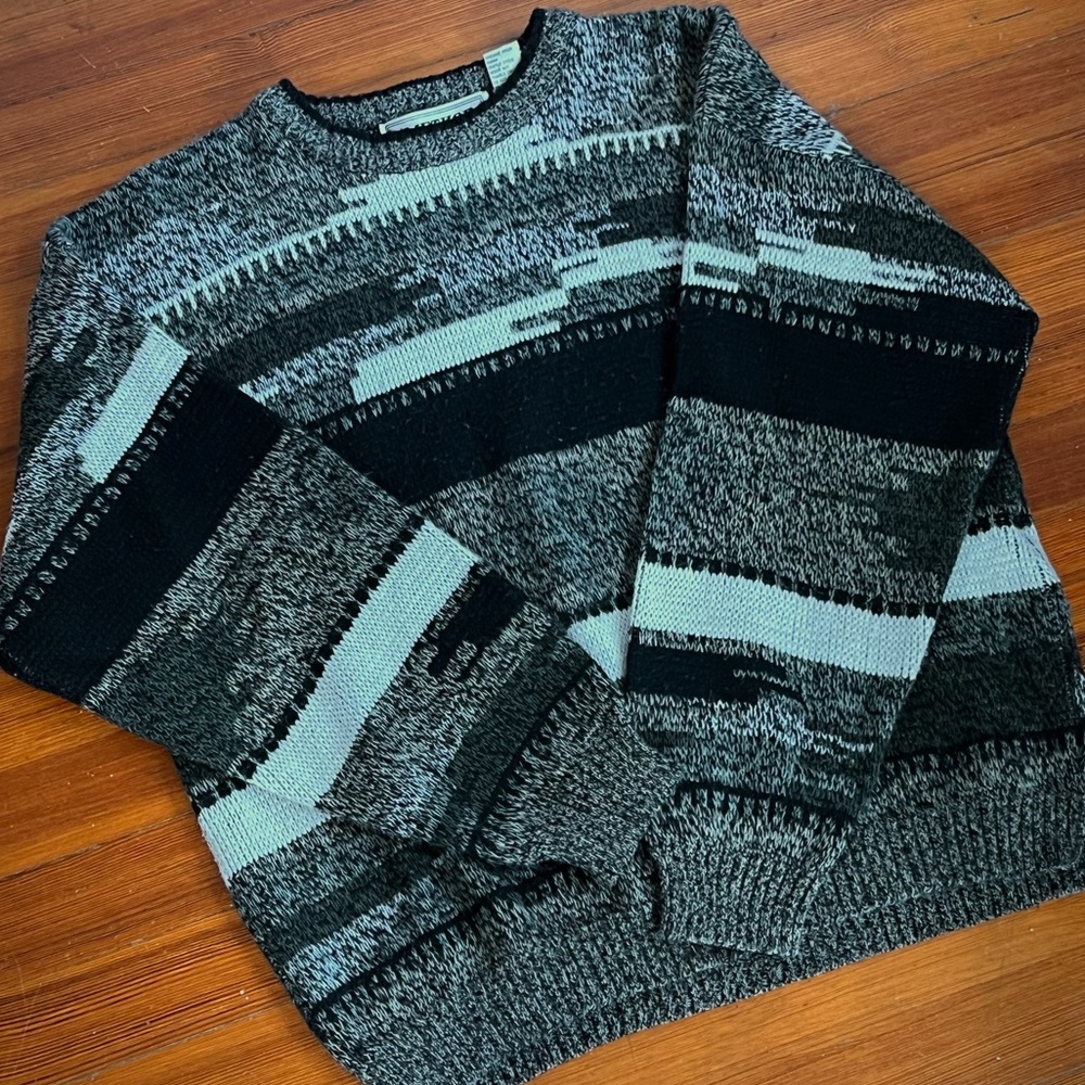 Vintage “Method” Pattered Sweater | size:XL